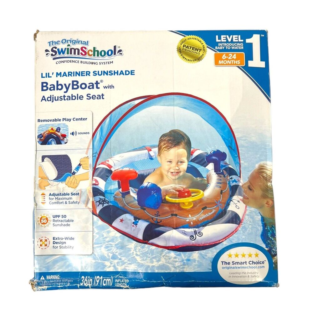 Swim School Baby Boat Perfect Fit Baby Boat Adjustable seat with‎ 6-24moss SU636